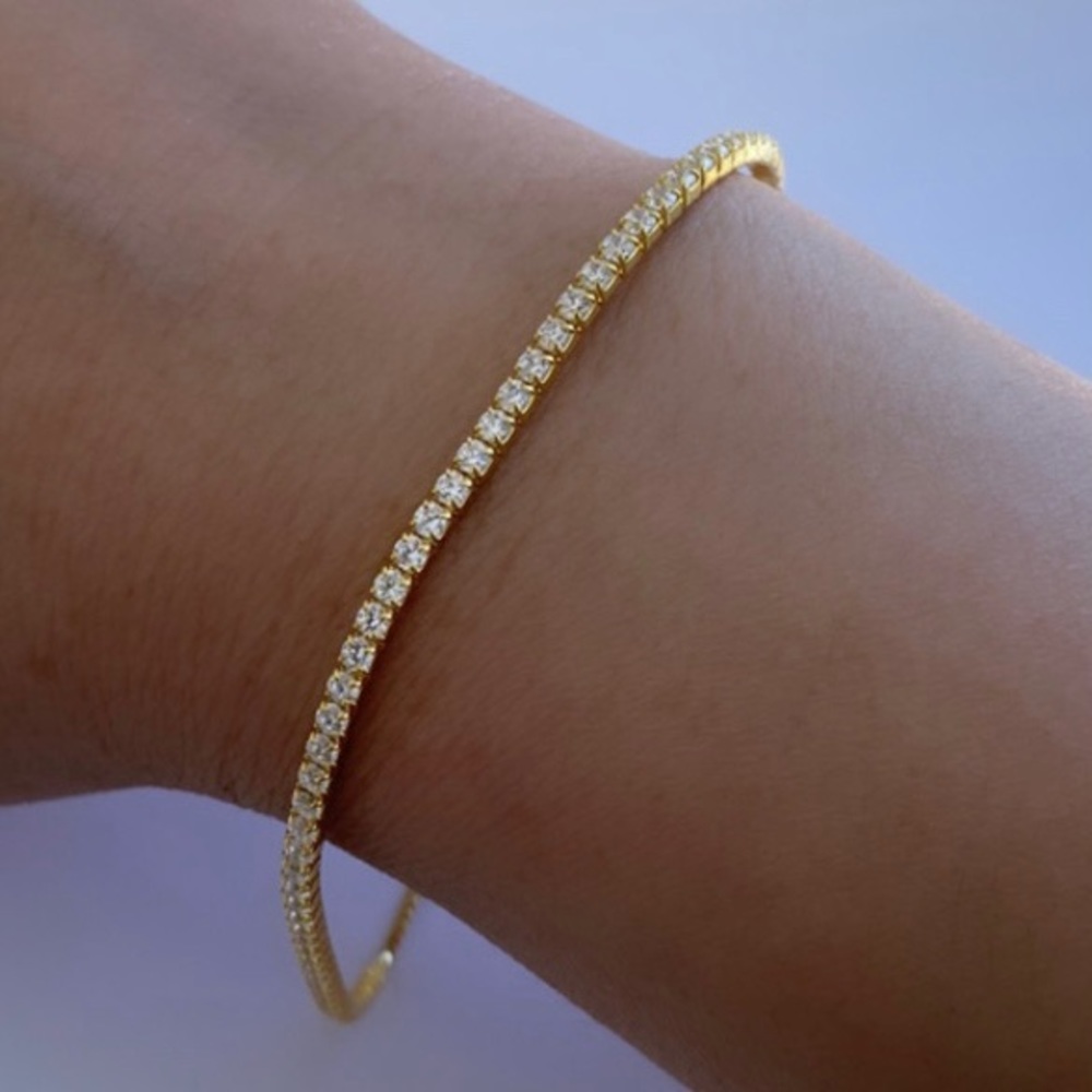 925 Sterling silver cz tennis bracelet